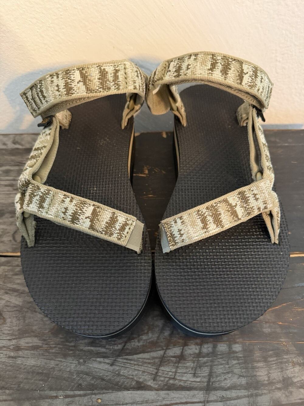 Teva Flatform Universal Women’s 7 EU 38 Platform Sandals Beige Print 1008844
